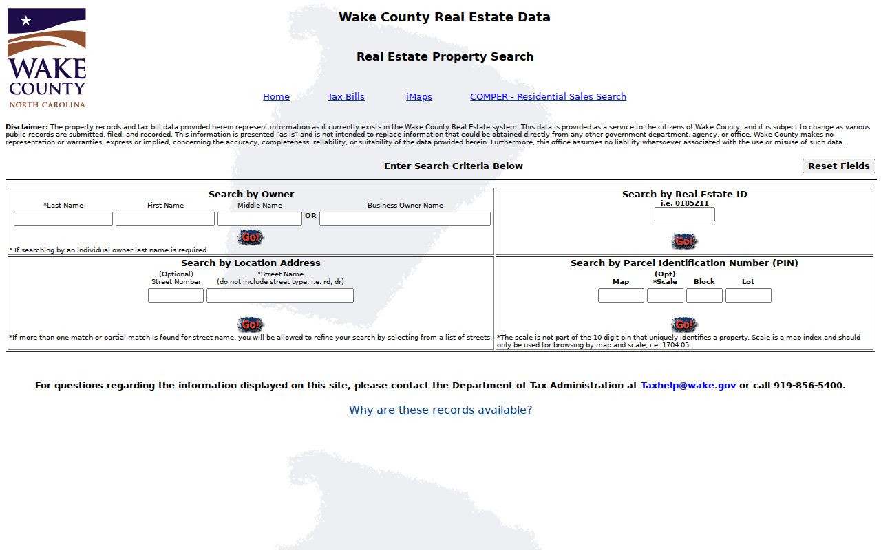 Morrisville people search using Wake County property owner and address fields