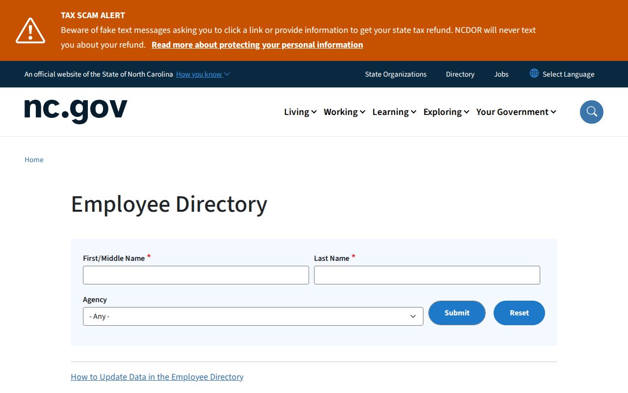 Morrisville people directories state employee name and agency search